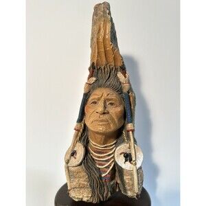 Vintage Stephen Herrero 'Strong Heart'  #3012 Native American Resin Figurine